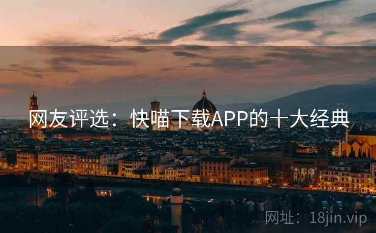 网友评选：快喵下载APP的十大经典