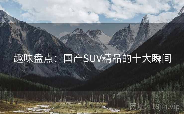 趣味盘点：国产SUV精品的十大瞬间
